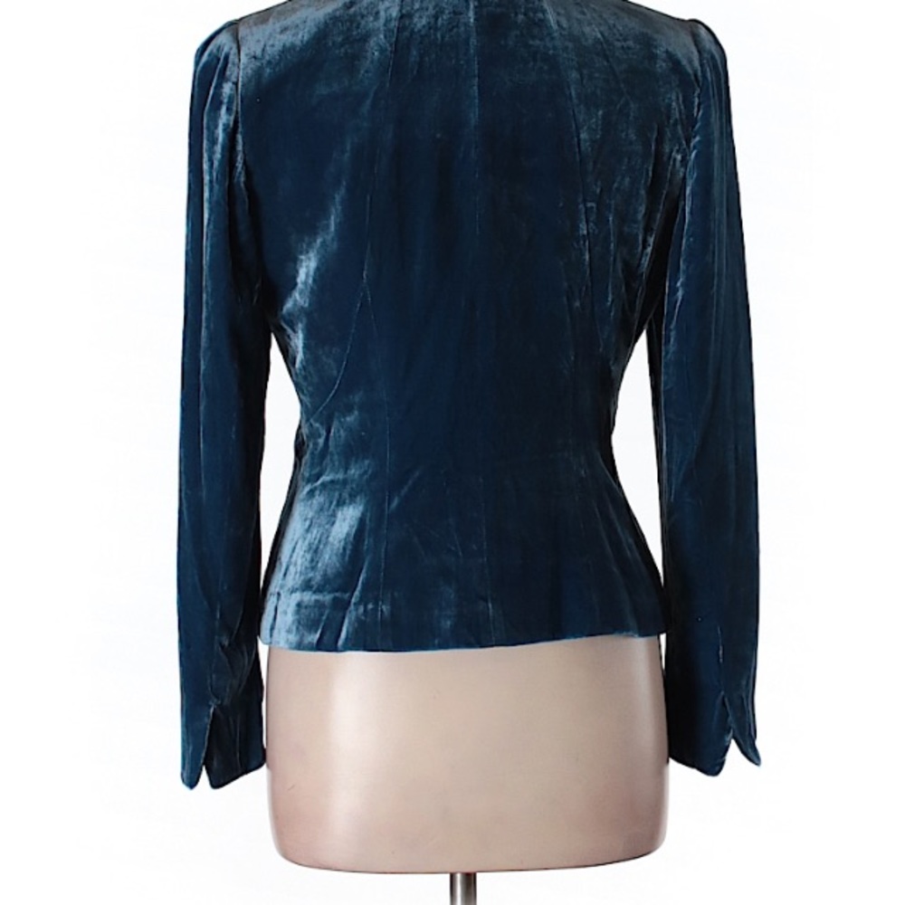 Tahari teal velvet jacket